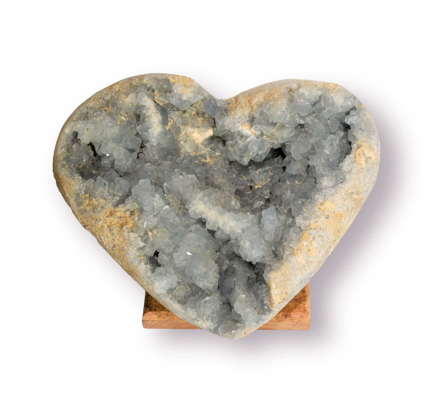 Large Heart Shaped Celestite Cluster