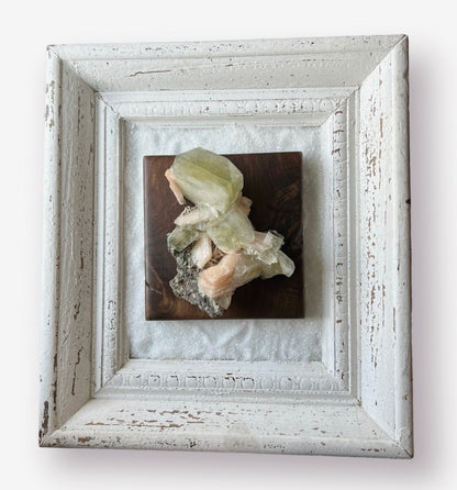 Green Apophyllite and Stilbite Statement Piece